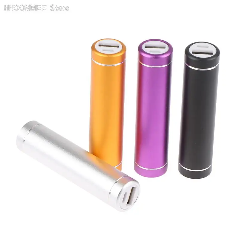 Aluminium Cylindrical Solder-free Single 18650 Metal Rechargeable Battery Mini Power Bank Kit Mobile Power Supply Set 1x