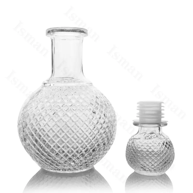 Light Luxury Crystal Glass Bottle Nordic Transparent Rhombic Relief Red Wine Decanter Storage Wine Bottle Kitchen Accessories 4