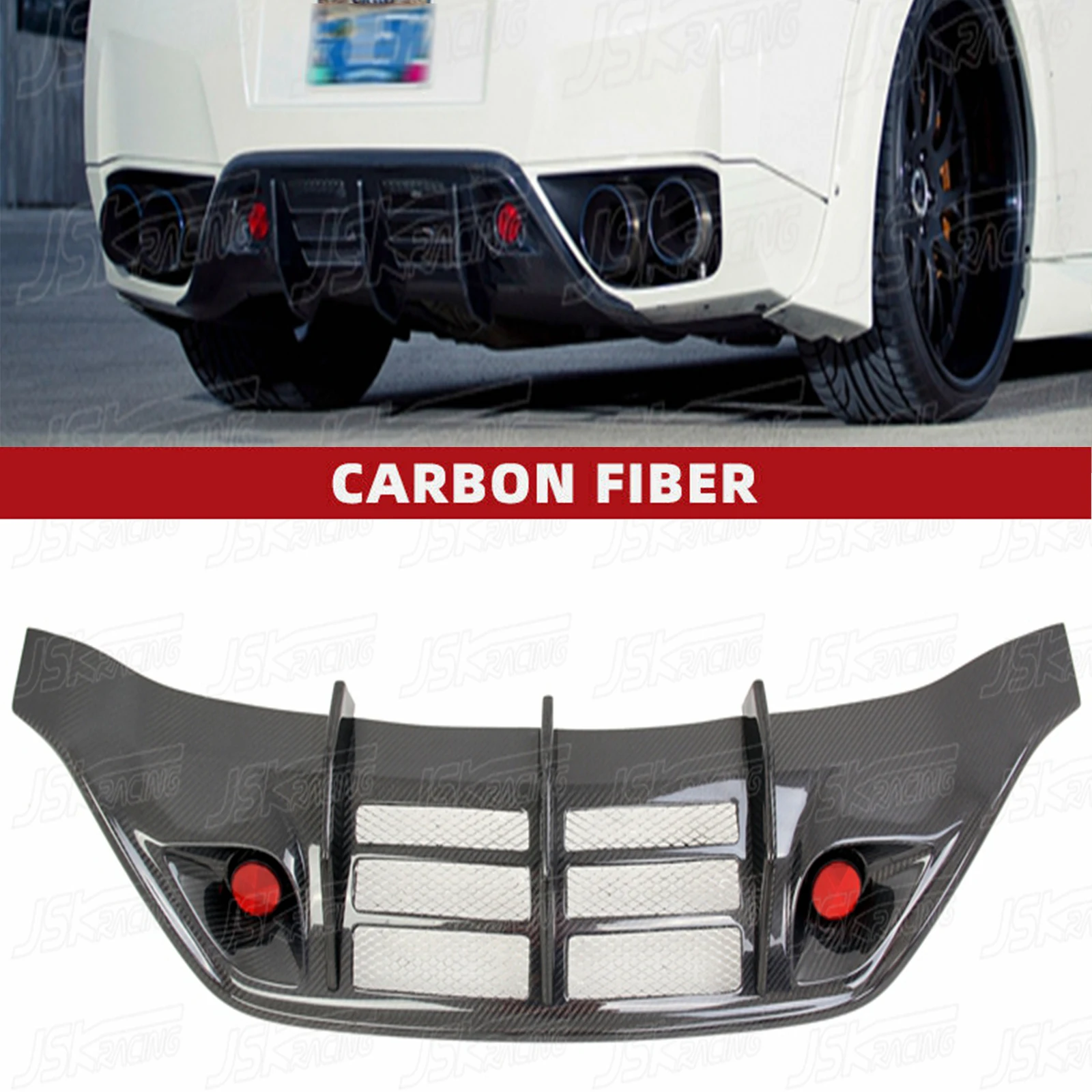 

Carbon Fiber Diffuser For Nissan R35 Gtr 2008-2011 （JSKNSR508173）