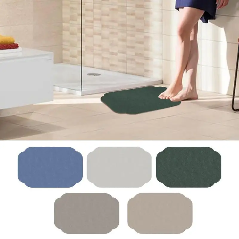 

Diatom Earth Shower Mat Double-sided Throws Diatomaceous Mat Quick Drying Non-slip Bathtub Kitchen Toilet Floor Carpet For Bath