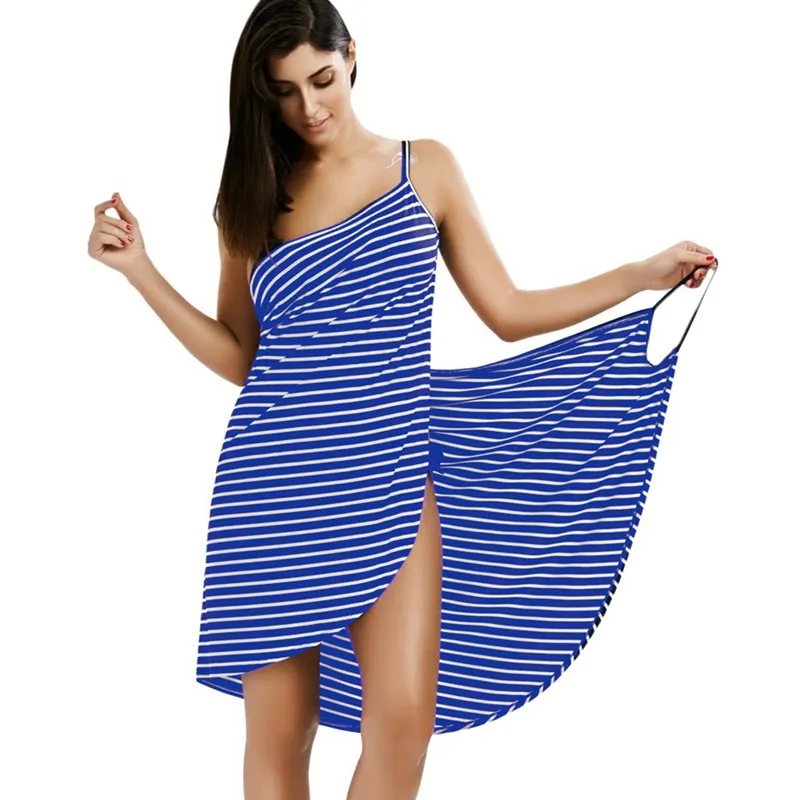 Oufisun Women Plus Size Pareo Beach Cover Up Wrap Dress Bikini Bathing Suit Femme Robe De Plage Beachwear Femme Tunic Kaftan cute dresses