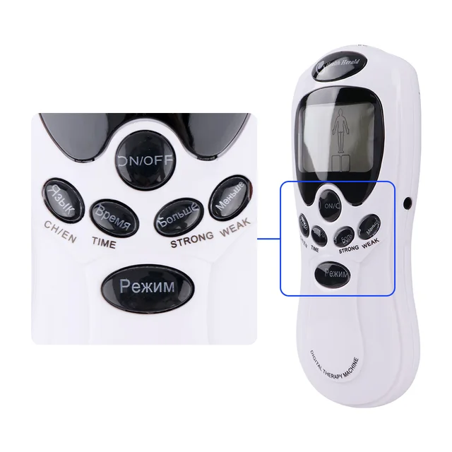 8-Mode Electric Tens Muscle Stimulator Ems Acupuncture Face Body Massager Digital Therapy Herald Massage Tool Electrostimulator 4