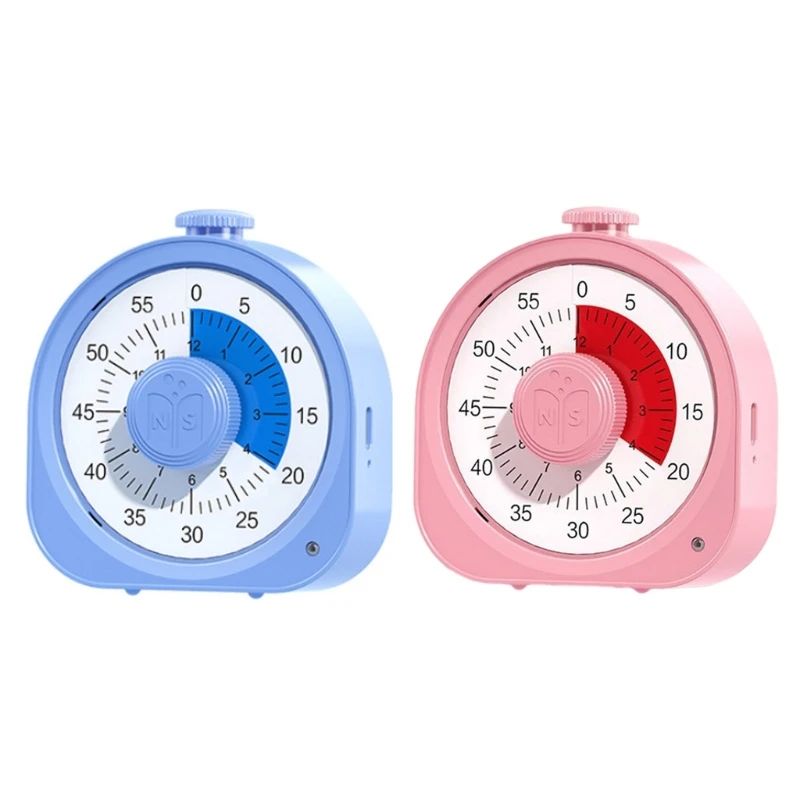 

67JB Manual Alarm Clocks Fashion Kitchen Timers Plastic Visual Timers Timing Tool