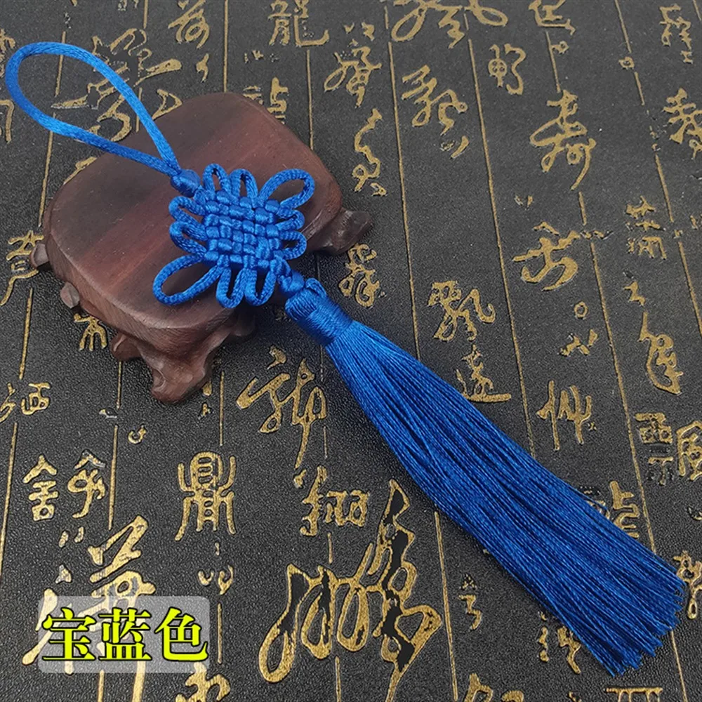 1-16Pcs Nachahmung Chinesischen Knoten Quasten DIY Vorhang Kleidung Tasche Handwerk Liefert Klassischen Stil Quaste Anhänger 20cm – Detail 3