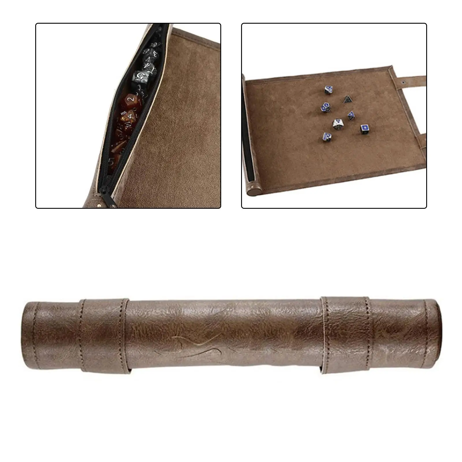 Dice Rolling Tray Mat Fittings with Pocket Storage Bag for Traveling dice tray