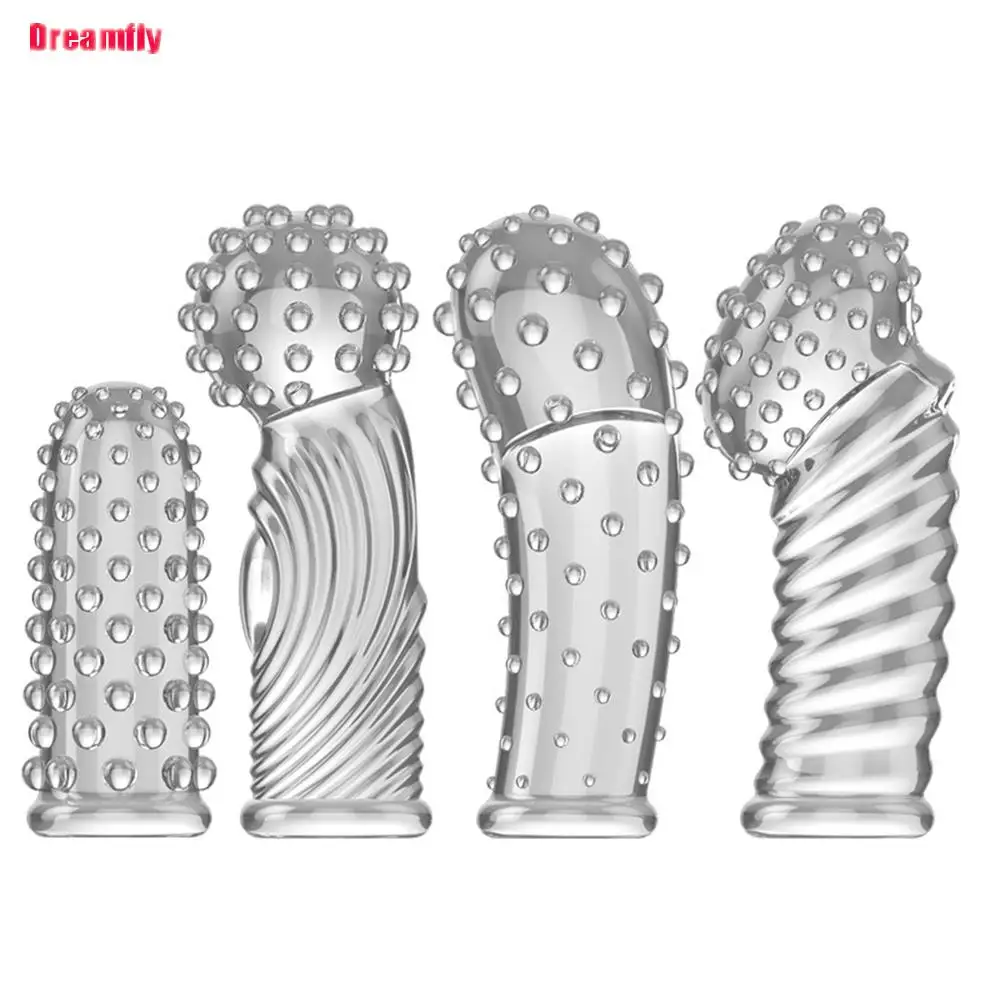 G Point Stimulation Finger Sleeves Clitoris Massage Sex Toys for Women Penis Rings Sex Delay Couples Games Delay Reusable sex toys