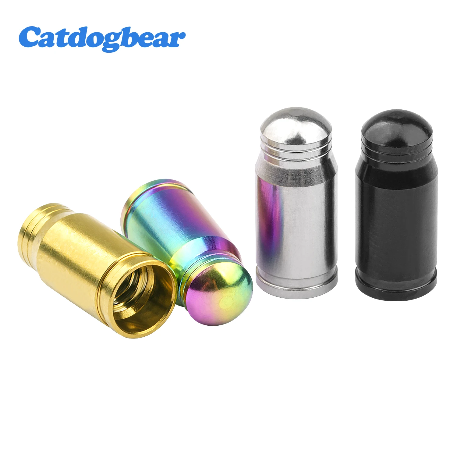 

Catdogbear Titanium Alloy Presta Valve Cap for Road Bike Valve Cover Protector French Tire Dustproof Valve Cap