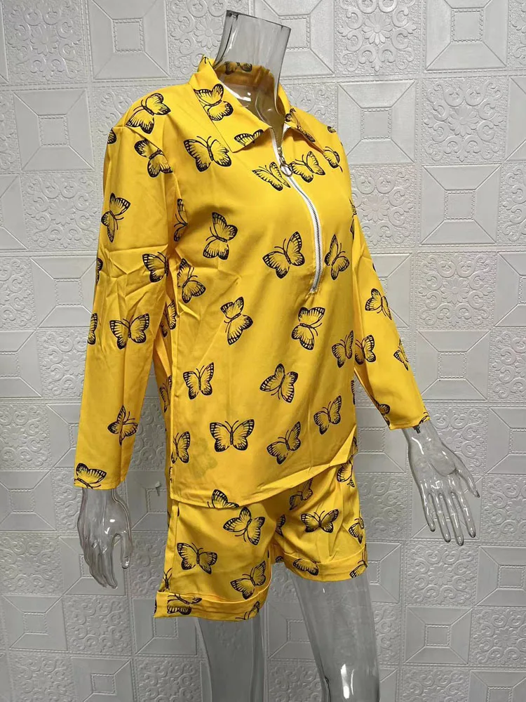 Women Summer Short Suits Two Piece Set