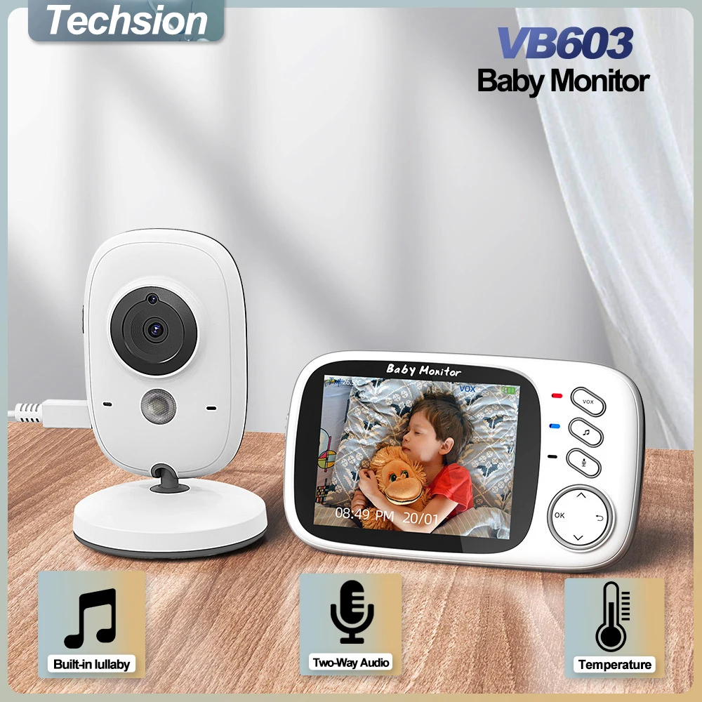 

VB603 Video Baby Monitor 2 Way Audio Talk Babysitter 2.4G Wireless With 3.2 Inches LCD Night Vision Surveillance Security Camera