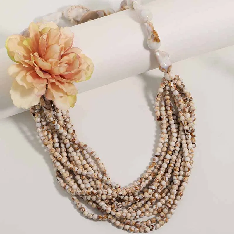 Statement Boho Multi-layer long Necklace Handmade for Women Wedding Party Jewelry