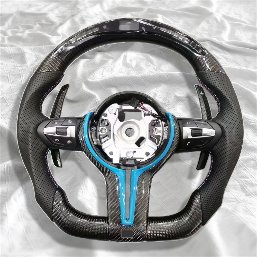 

Автомобильное рулевое колесо из углеродного волокна для BMW F30 F10 F11 F31 F20 F21 F22 F15 F16 F35 F36 F32 F80 M3 M6, автомобильные аксессуары