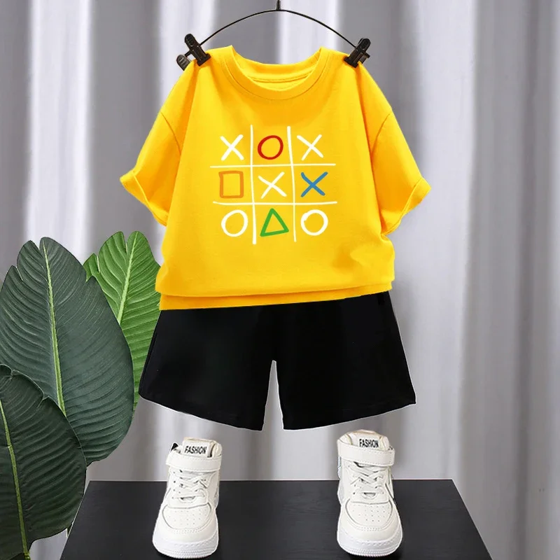 Summer Boys' Sports T-shirt New Creative Printed Top Fashion Children's Clothing Cotton Top for Kids 4 5 6 7 8 9 10 11 12T 4