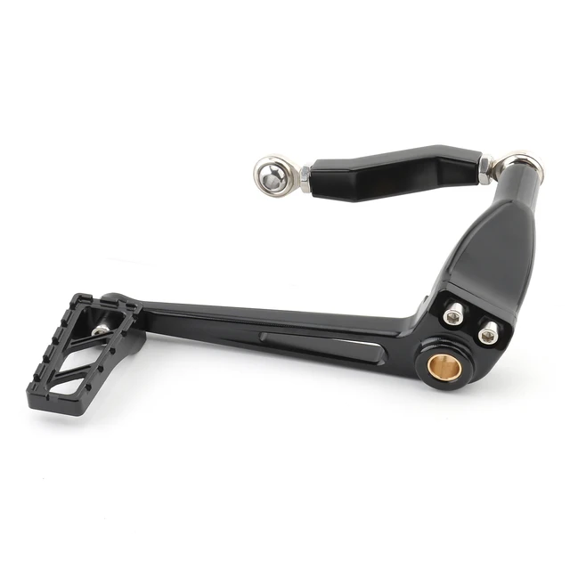 TUSK Aluminum Brake Pedal With Blue CNC Tip For Kawasaki KX85 (2001-2023) | Includes Brake Saver Cable