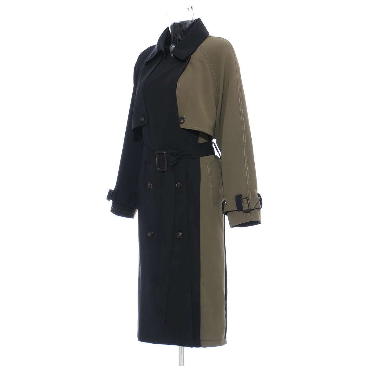 European American Top Quality Spring Fall Trench Coat Women Loose Long Coat Simple Chic Classic Female Windbreaker With Sashes womens long black puffer coat Coats & Jackets