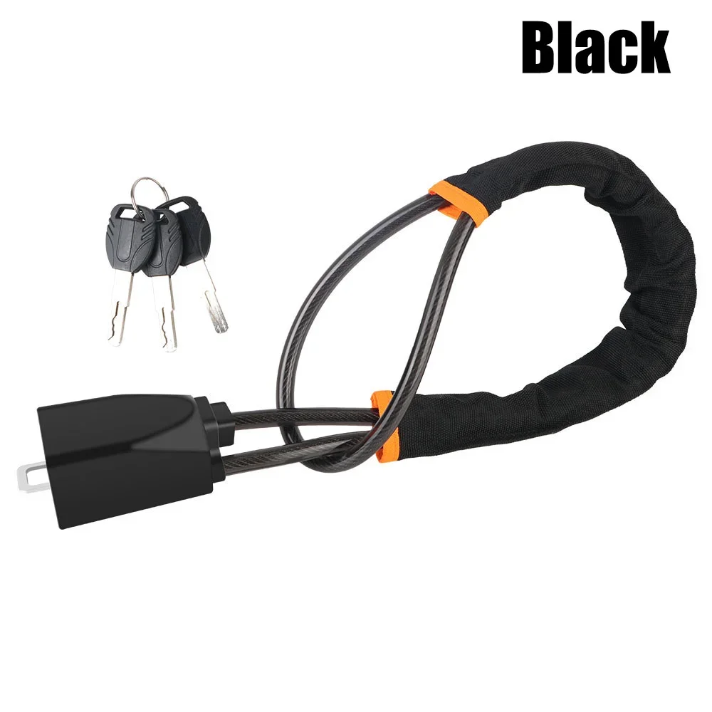 Universal Anti-Theft Safety Belt Buckle Lock with Durable Steel Wire Rope