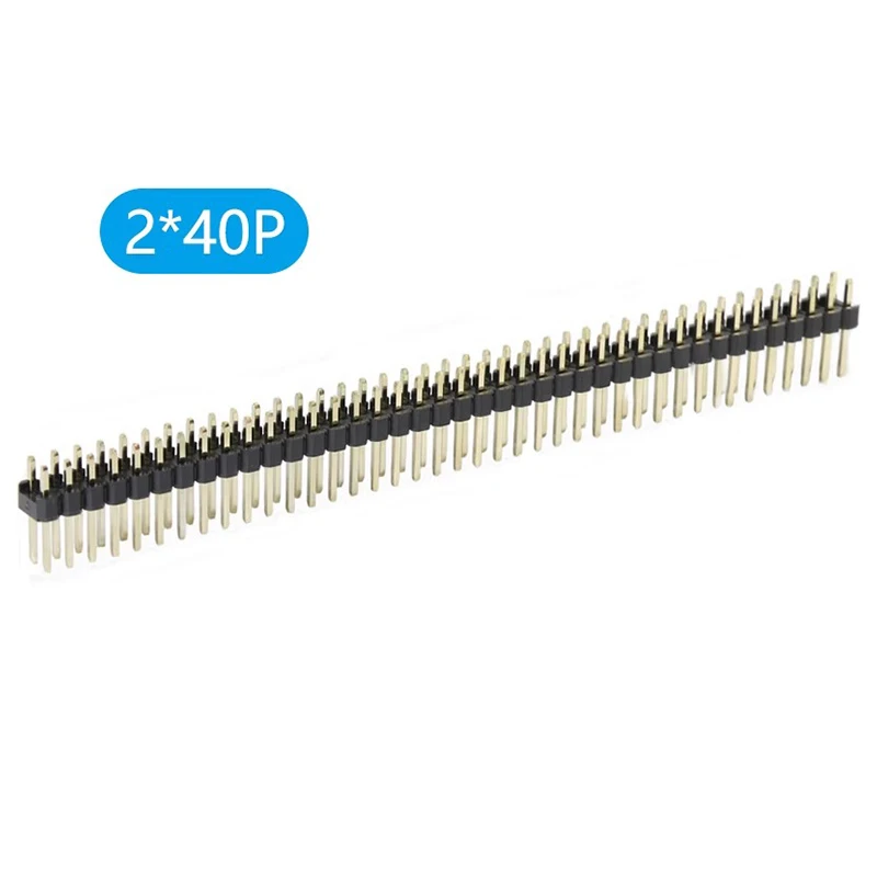 10 Stück 2,54 mm 2 x 40 Pin 80 Pin Kupfer Pitch Stecker zweireihig Pin Header Streifen gerader Nadelverbinder – Detail 4