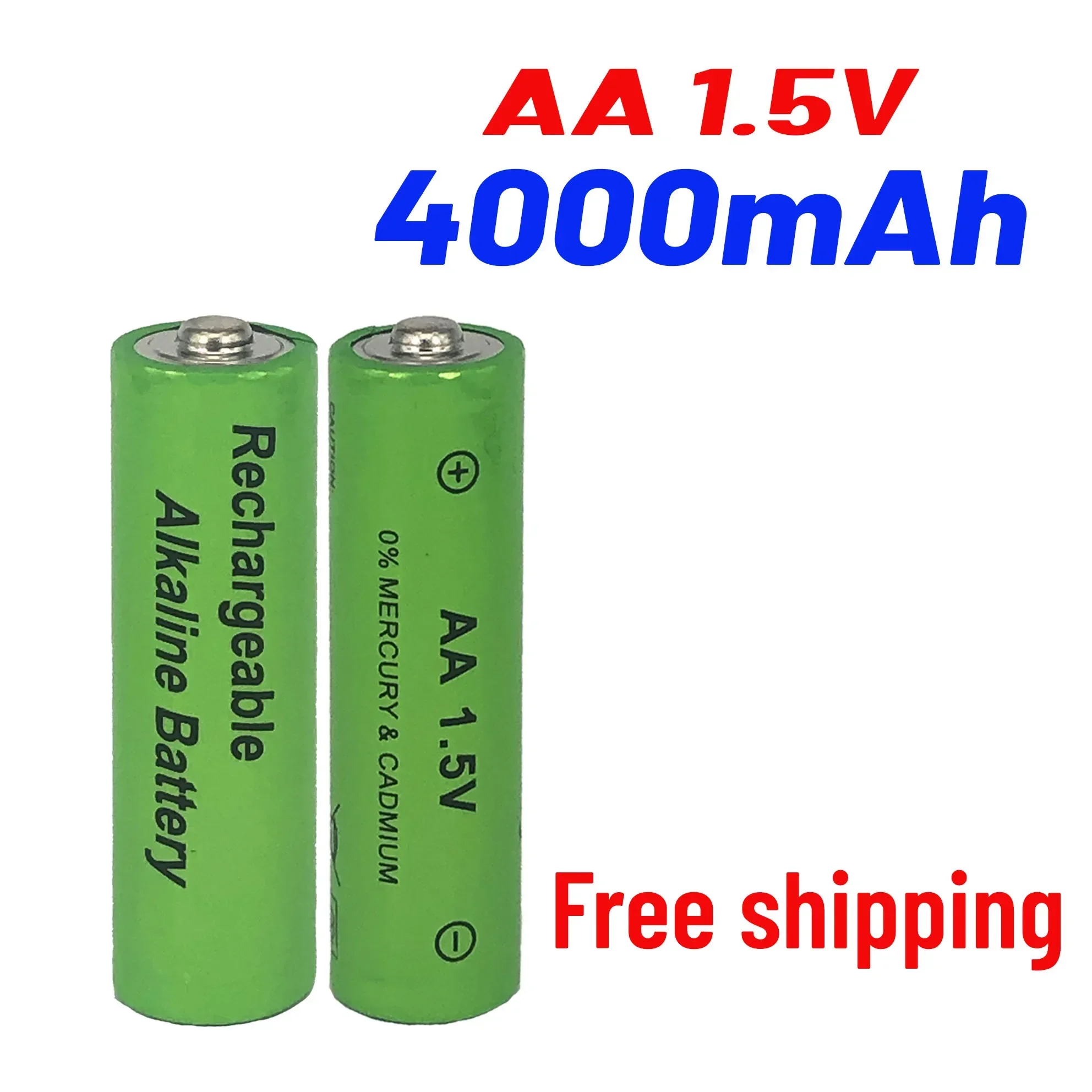 

Brand AA rechargeable battery 4000mah 1.5V New Alkaline Rechargeable batery for led light toy mp3 + Free shipping