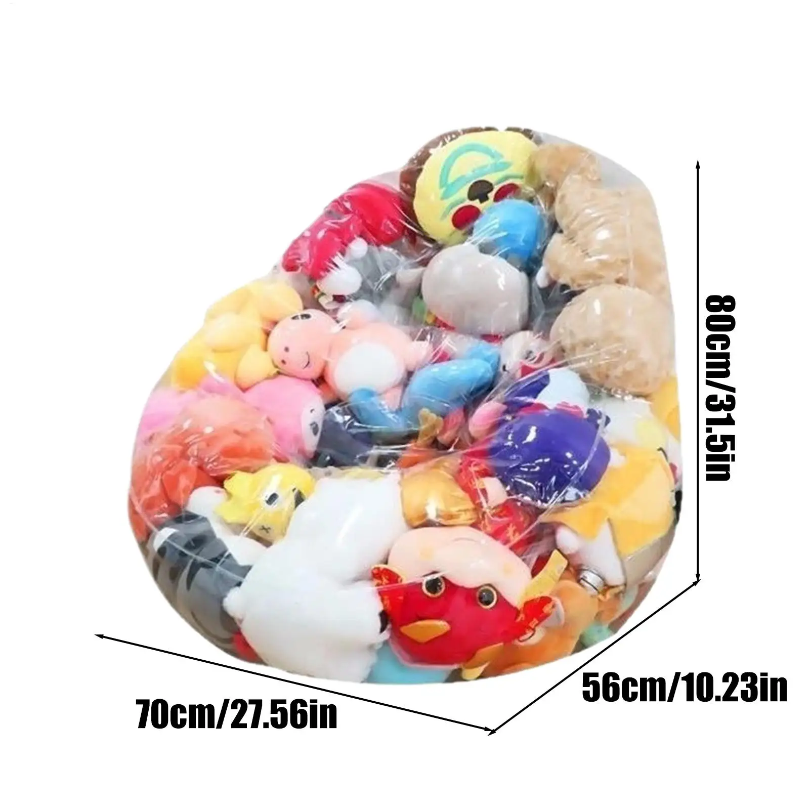 Bean Bag Chair Cover Clear Large Storage Organizer Kids Storage Bag Chair Cover For Toys Doll Girls Adult Teens Kids Room Dorm
