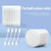 56pcs/box Double Head Pet Cotton Buds Long Disposable Cosmetic Swabs Strong Water Absorption Pets Health Care for Makeup 1
