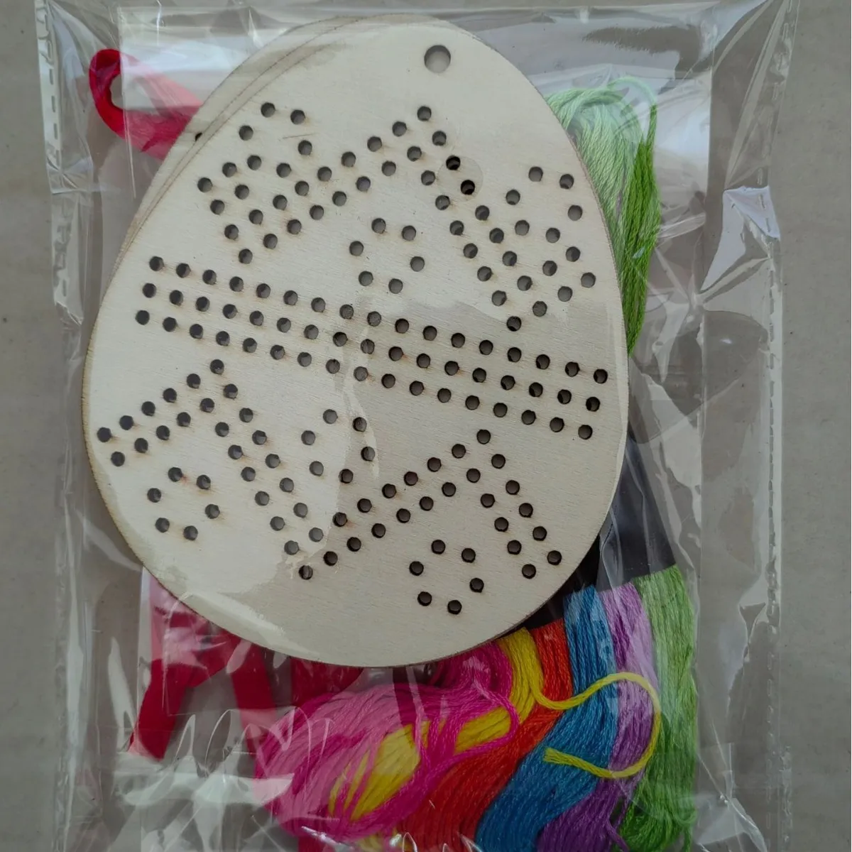 DIY Embroidery Kit Easter Eggs Embroidery Craft Set Made Of Wood Crafts For Children Sewing For Children On Easter Decoration 3