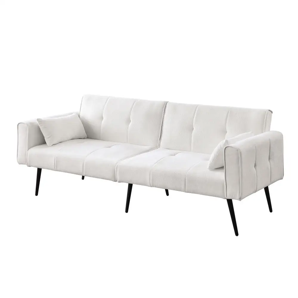 Futon-Schlafsofa, modernes 68-Zoll-Futon-Couch mit umwandelbarem Bett, Schlaf-Wohnzimmermöbel-Futon-Set – passend für kleine Räume – Detail 14