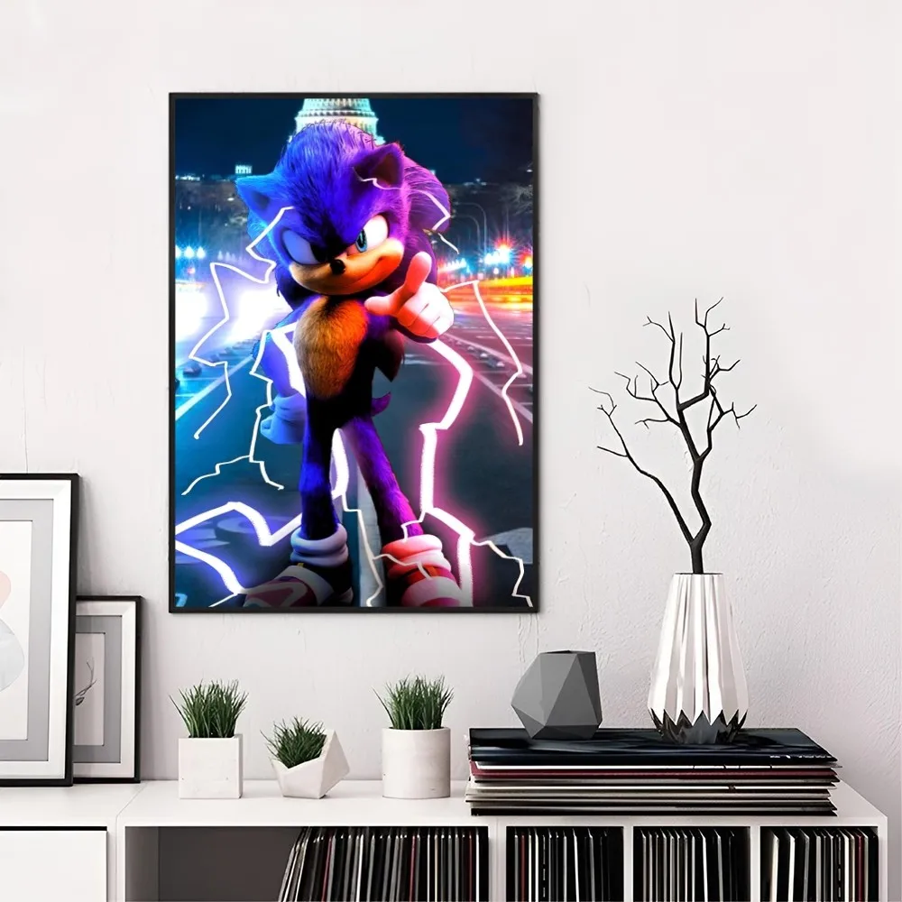 thumbnail image 1 of Póster de Sonic The Hedgehog en papel para imprimir en casa, sala de estar, dormitorio, entrada, bar, restaurante, cafetería, arte, pintura, decoración, 1 of 5