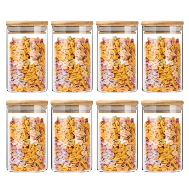 Glass Jars With Lids 175ml Glass Kitchen Canisters with Airtight Lid Glass  Storage Jars Kitchen Organization for Flour - AliExpress