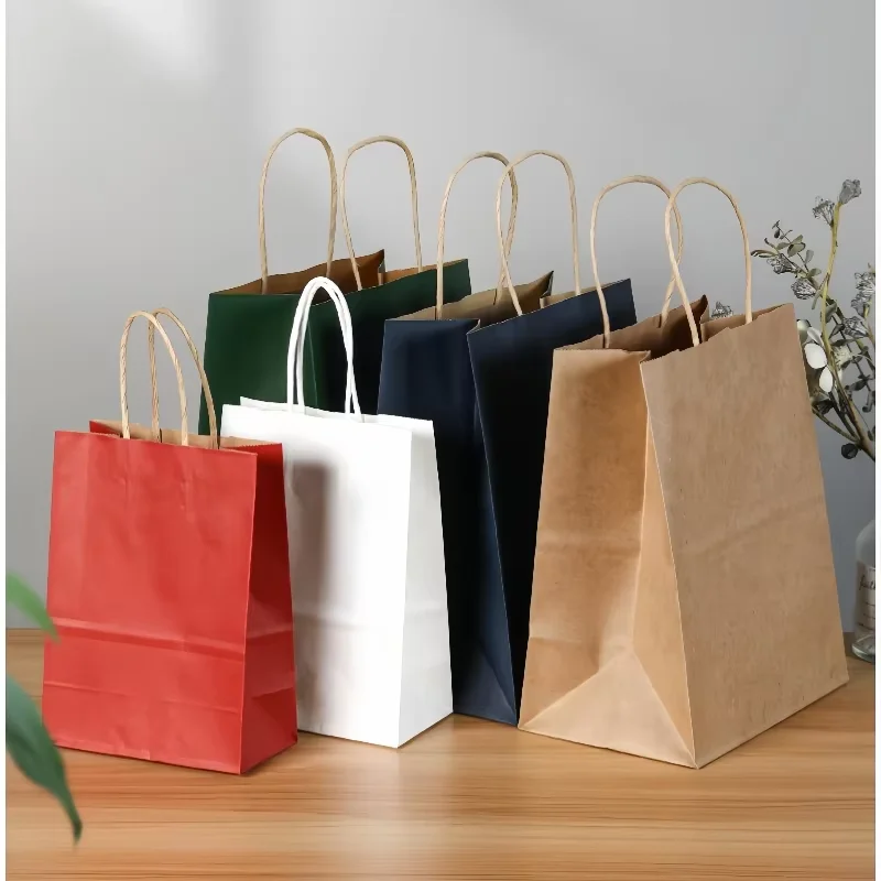 10/30PCS Holiday Birthday Wedding Party Gift Bags – Kraft Paper Colorful Gift Bags for ... - SKU KPGB2030 - UGI Packaging