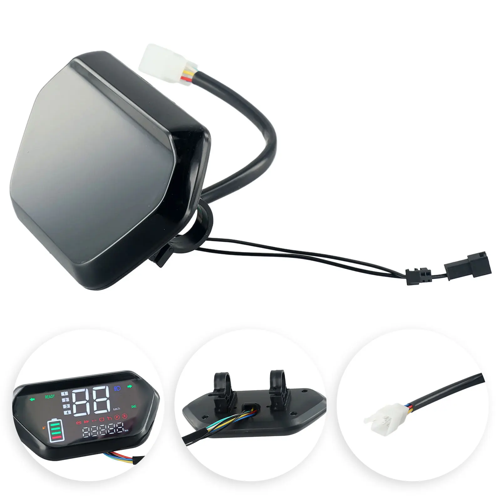 

LCD Display Control Panel for EBike Electric Scooter Motor 48V 60V 72V Replaceable Part for Smooth Operation