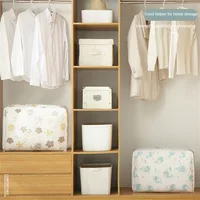 Storage Bag Duvet Blanket Peva Sorting Bags Home Quilt Storage Container Bag Dust-proof Portable Closet Organizer Foldable 2