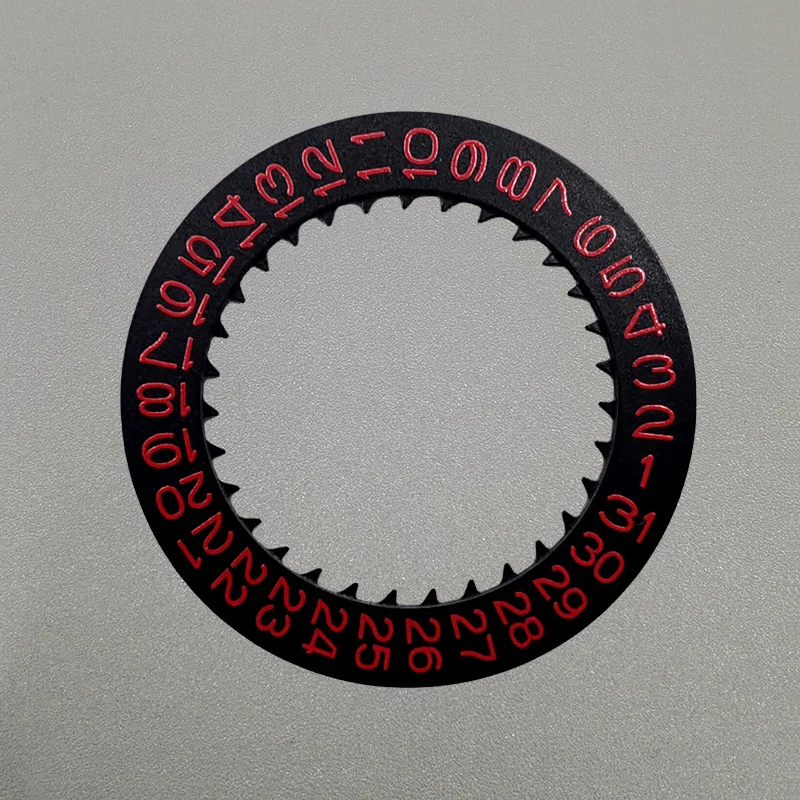 Customized Red Black Automatic Day-Date Dial Wheel