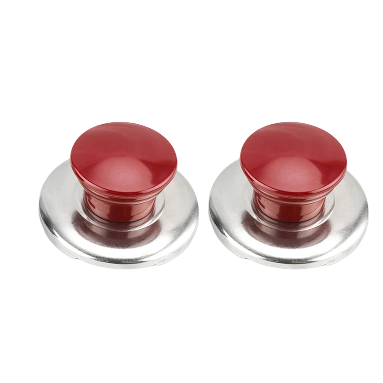 

Black and Red Lid Knob 2pcs Replacement Handle for Pot Lid Sturdy Material Temperature Resistant Easy Fixing Anti Rust