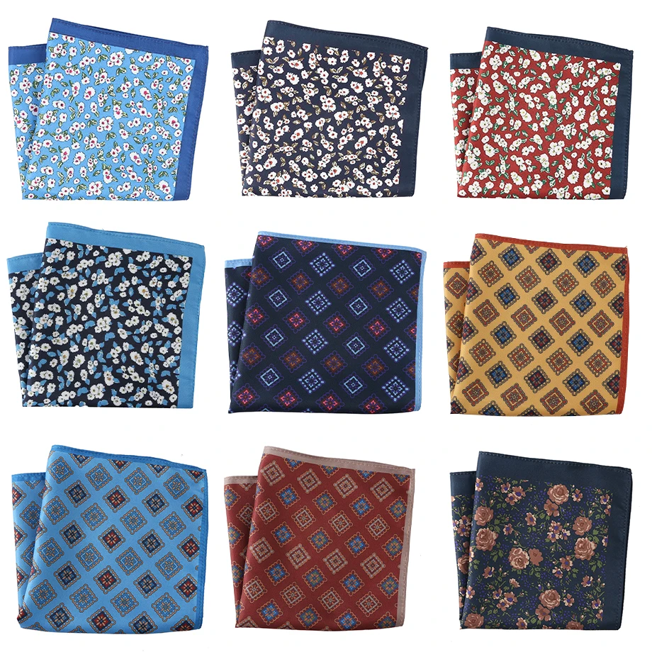 Pocket Square Printed pattern Fashion Men Handkerchief Floral Handkerchief