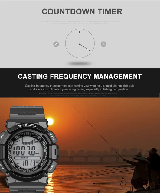 Sunroad Digital Fishing Barometer Watches Altimeter Water Depth Temperature  Monitor Alarm Clock Stopwatch Waterproof Backlight - AliExpress