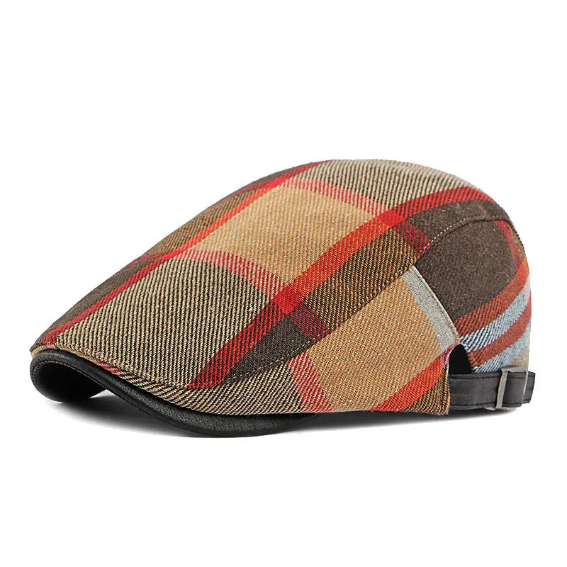 Newsboy Caps Cotton Print Flat Peaked Beret Hats 136 for Men and Women casual hat beret hat newsboy cap newsboy hat