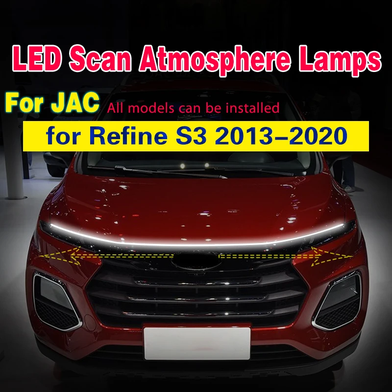 

DRL For JAC Refine S3 2013-2020 LED Daytime Running Light fog lamp Universal Auto Waterproof Flexible Decorative Atmosphere Lamp