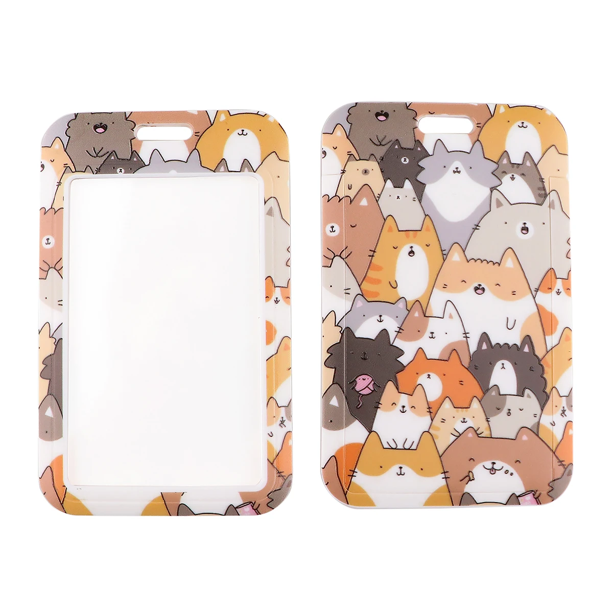 Ransitute R2893 Lovely Cartoon Cat Lanyard Card Id Holder Car Keychain Id Card Pass Gym Phone Badge Kids Key Ring Holder Jewelry badge holder badge holder keychain car keychain