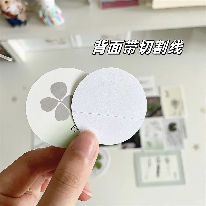 42 Sheets/Pack Clover Stickers Vintage Pressed Four-Leaf Clovers Decals for Journal Scrapbook DIY Supplies with Matte Finish