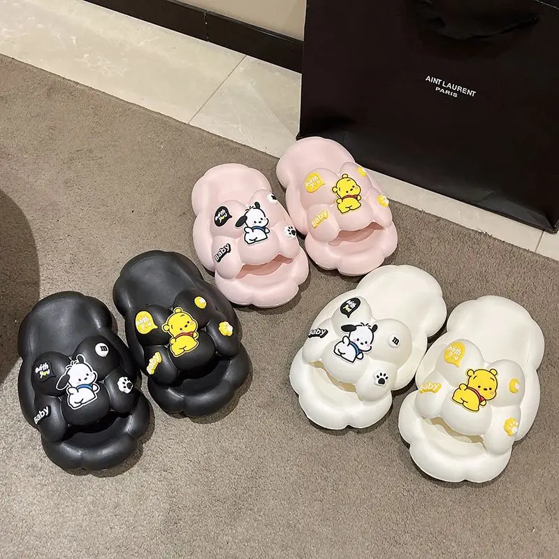 

Sanrio Kawaii Summer New Pachacco Cloud Sandals Cartoon Cute Couple Thick Bottom Non-Slip Indoor Dormitory Slippers for Boy Girl
