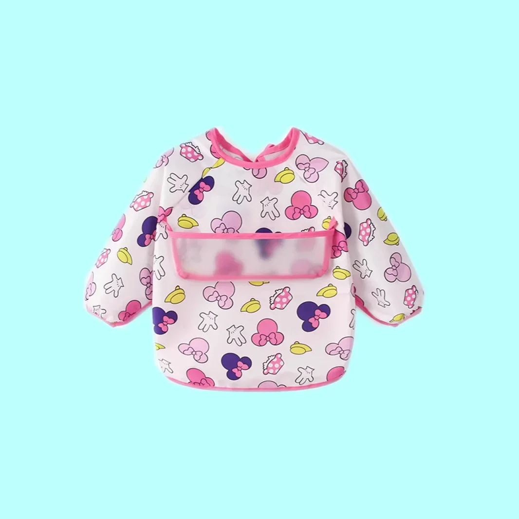 New Waterproof Long Sleeve Baby Feeding Smock Overall Eating Clothes Toddler Anti-Reverse Clothing Children's Apparel Accessorie