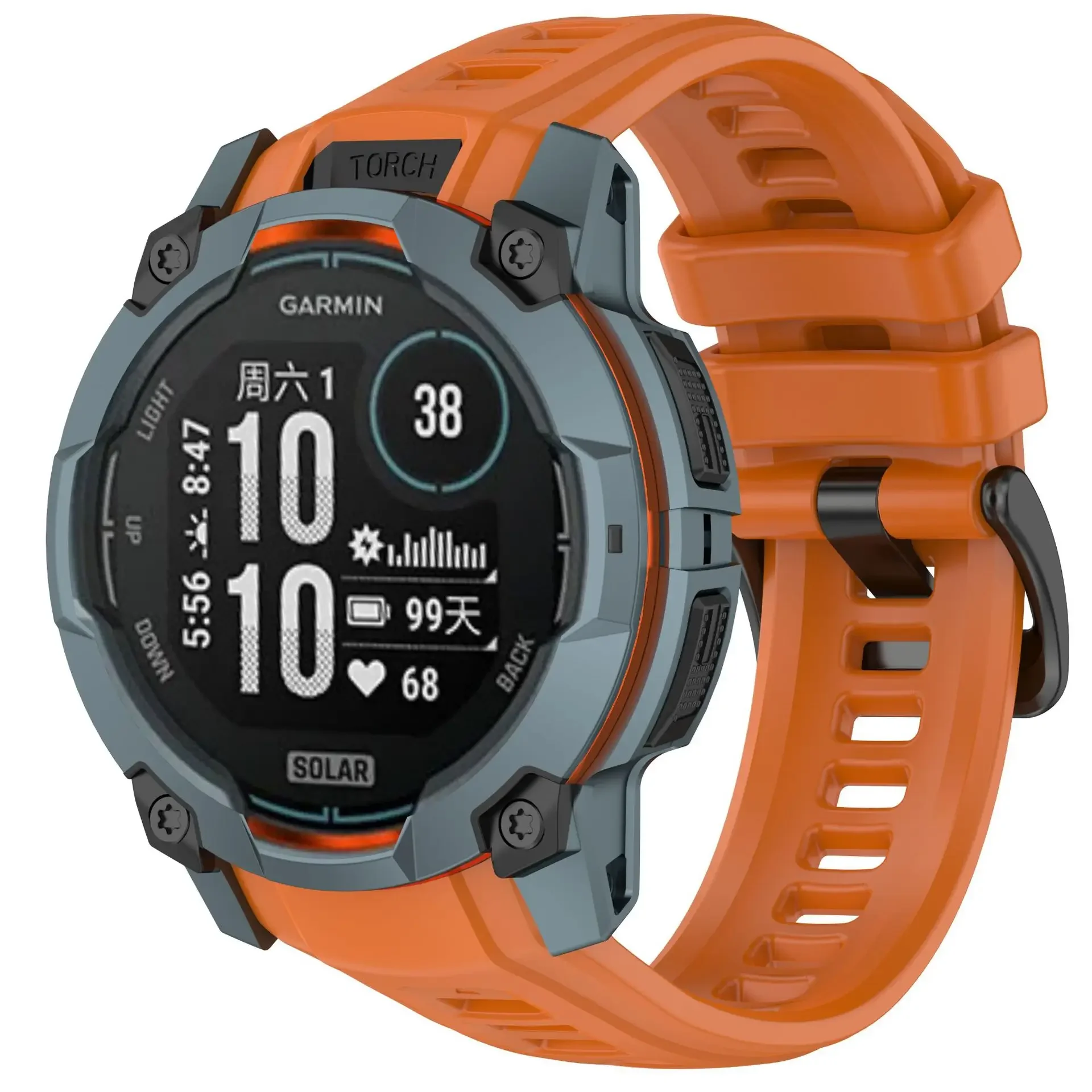 حزام سيليكون ناعم رسمي لـ Garmin Instinct 3 Amoled...