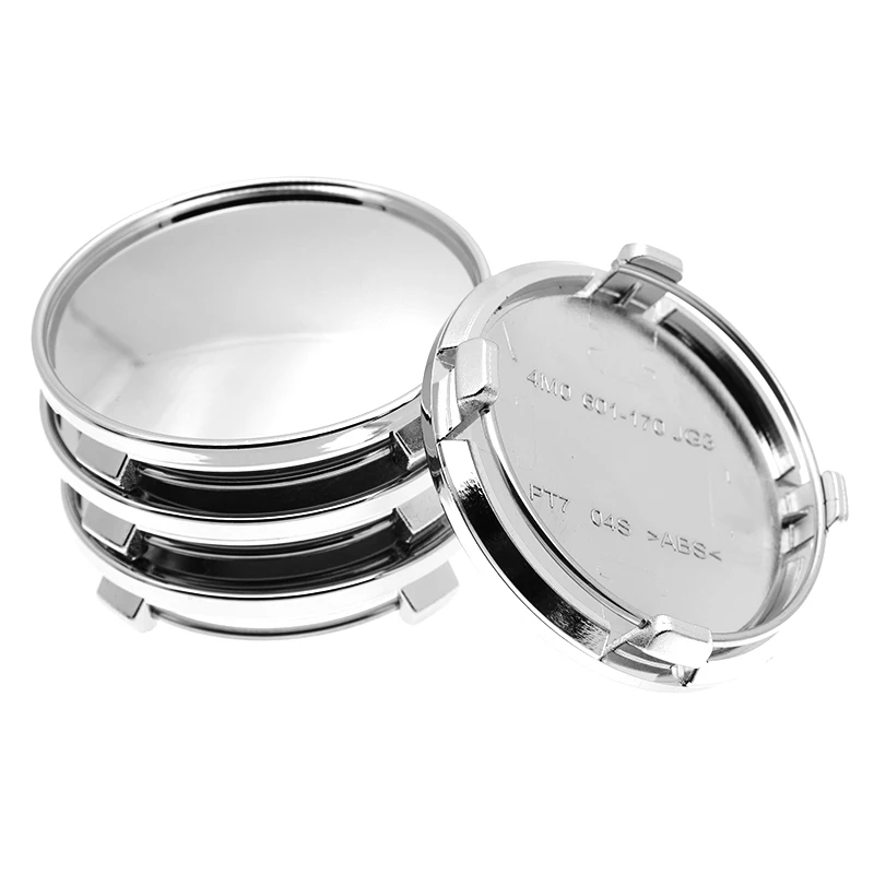 Wheel Hub Covers Wheel Hub Caps 4pcs/lot Blank No 61mm Fit 56mm Car Emblem Wheel Center Hub Cap for Audi New A3 A4 A6 Q3 Q7 Car Rim Replace Hubcap Cover