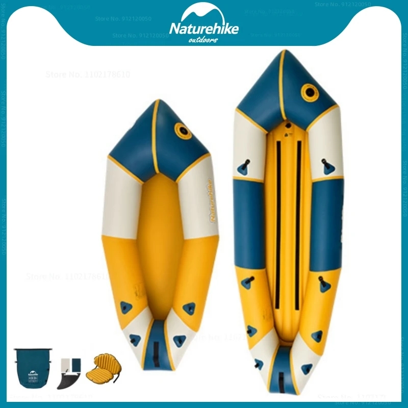 

Naturehike Backpack Style Kayak Summer Water Game Inflatable Air Boat Portable Folding Rowboat Swimming Pool Seaside Fishing