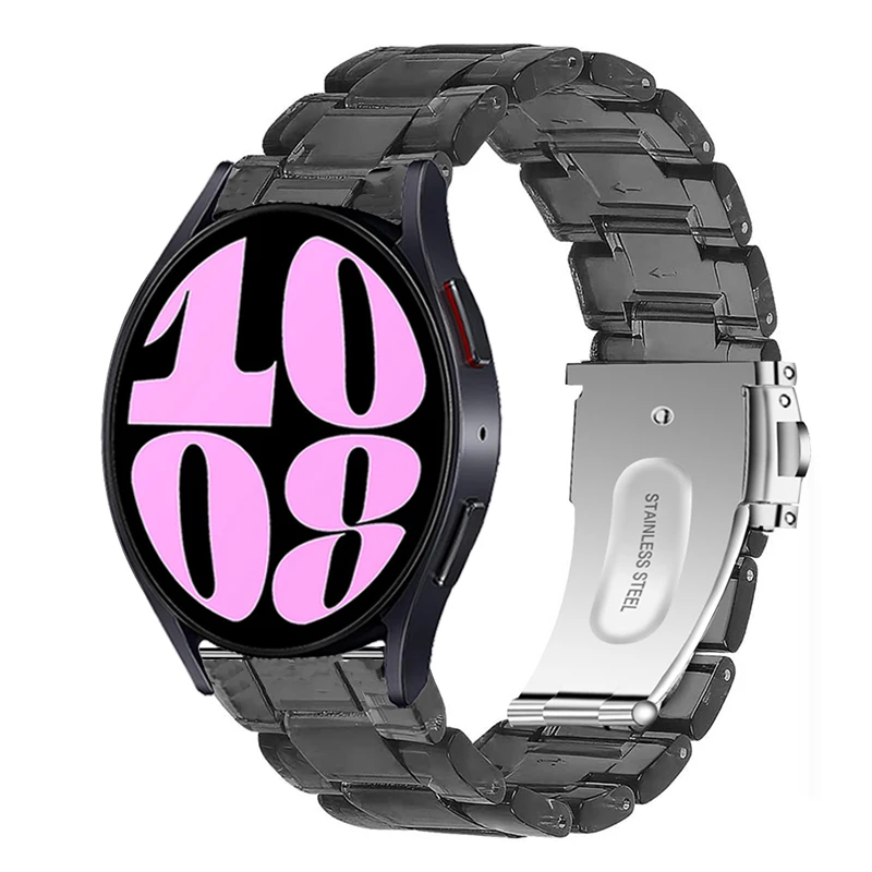 

Ремешок из прозрачной смолы для Galaxy Watch 6 5 4 40/44 мм, браслет для Samsung Galaxy Watch 4 6 Classic 47/43 мм 46/42 мм, 20 мм