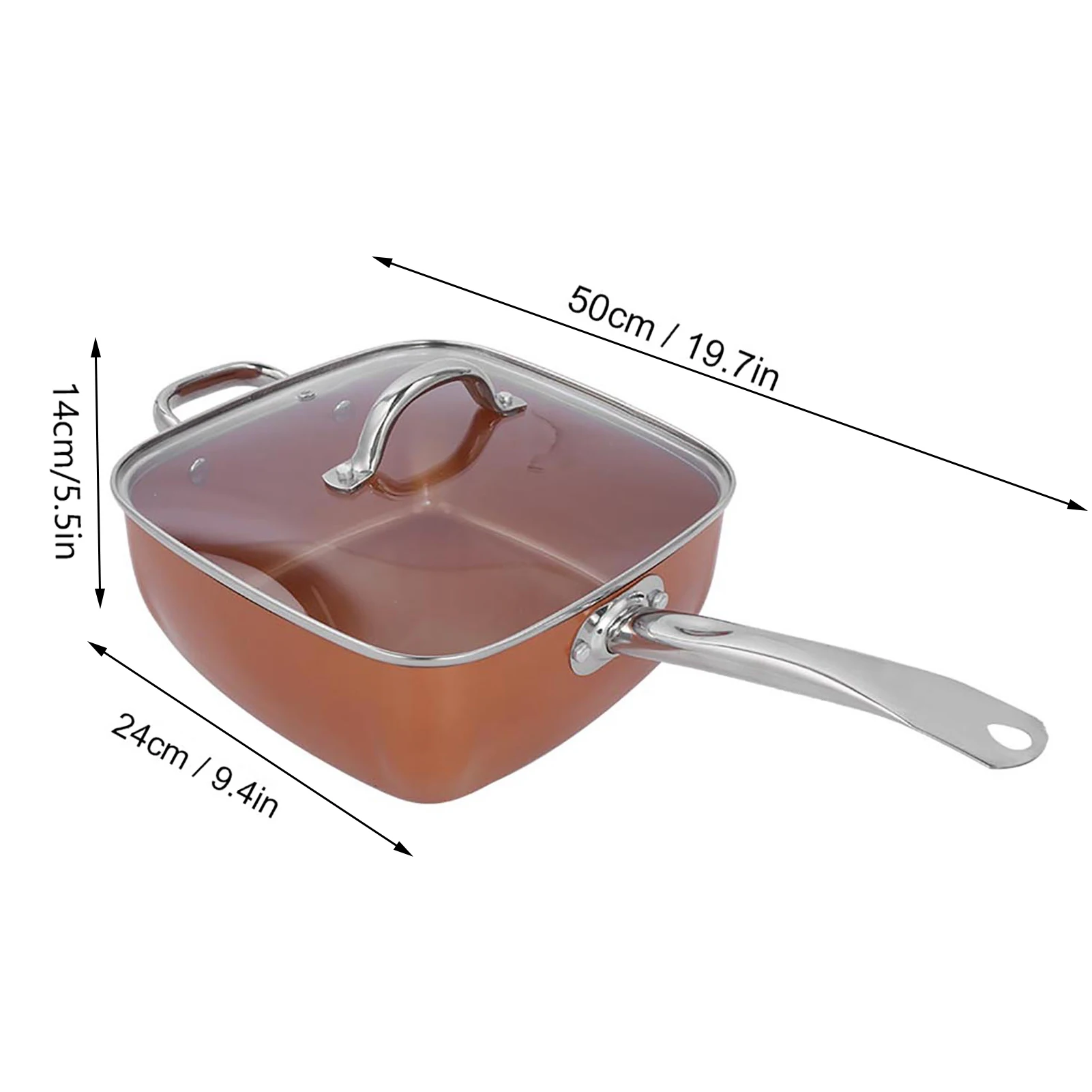 4-Piece Frying Pan Set, 4Pcs/Set Stainless Steel Non‑Stick Frying Pan Multifunctional Saucepan Kitchen Supplies