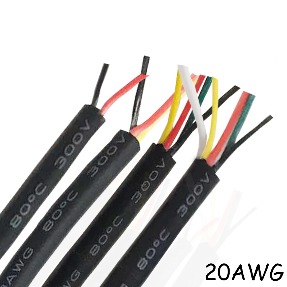 10 Metri 2C/3C/4C/ 5C 20Awg Multi-Core Pvc Jacket Cable Filo Di Rame Stagnato Cavo Audio Cavo Di Alimentazione