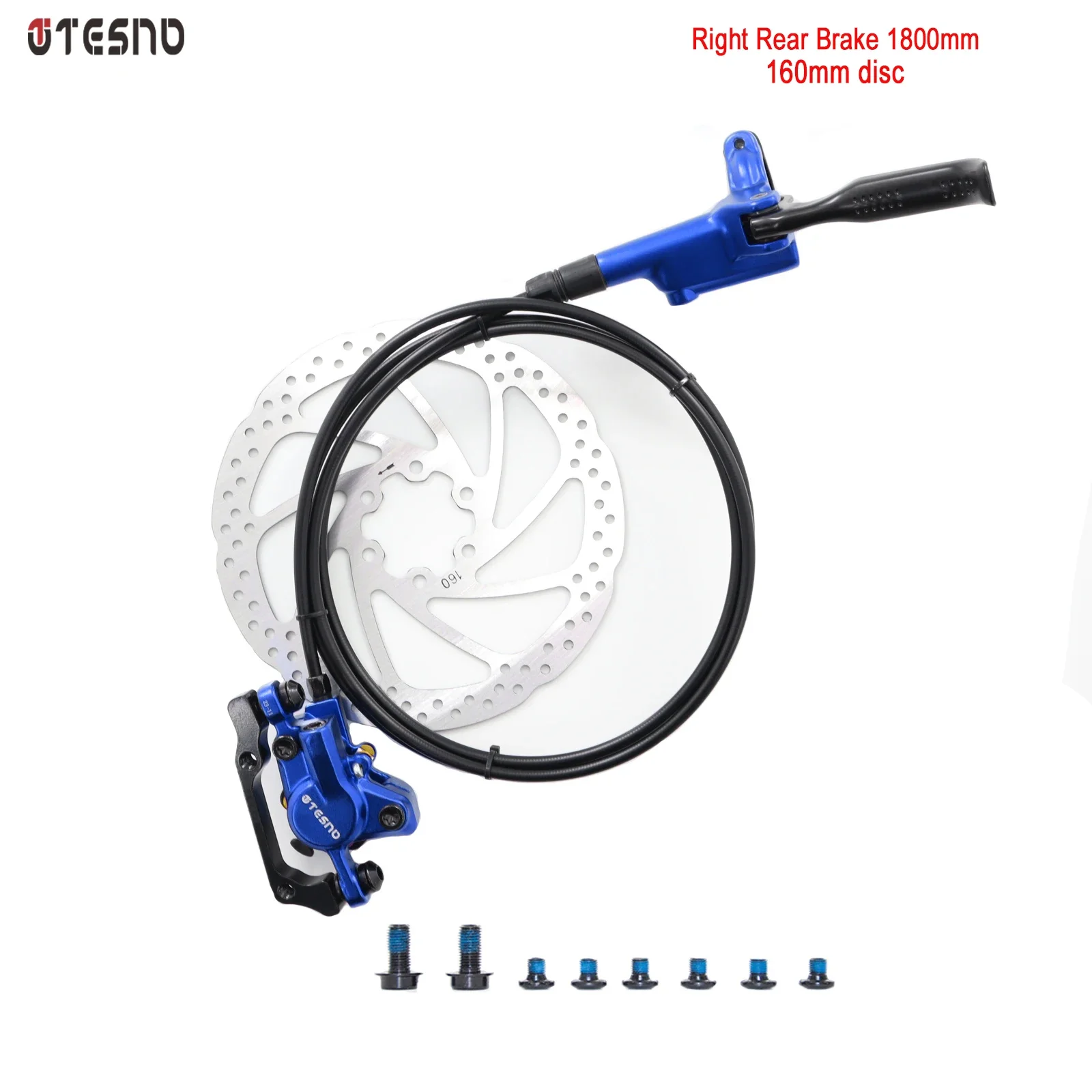 Description Picture 4 of itemTESNO Bike Hydraulic Disc Brake 2 Piston MTB Parts Bicycle Accessories 160mm Rotor Caliper Front Rear 1000mm1800mm Oil Brake Set