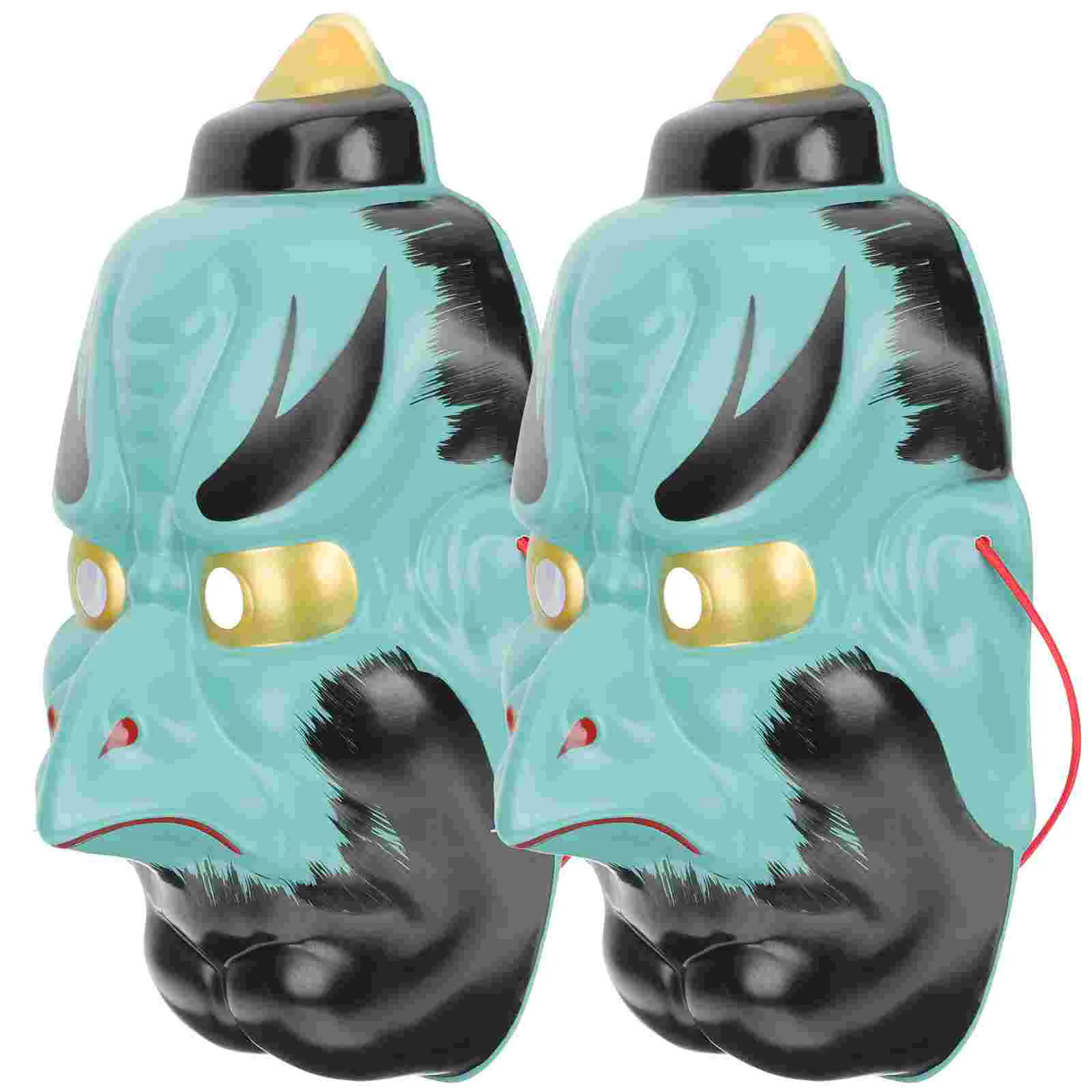 

2 Pcs Halloween Mask Japanese Fox Cat Venetian Masquerade Masks Party Decor Japanese-style