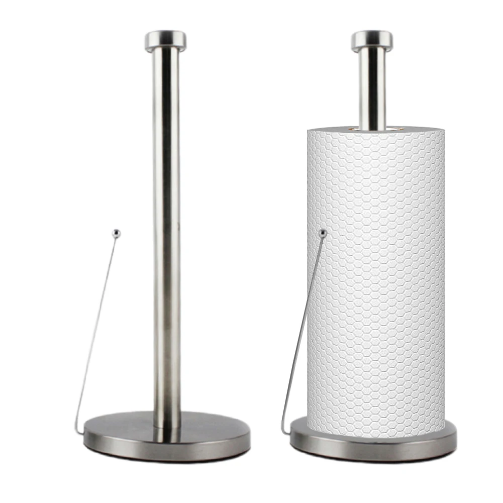 Description Picture 6 of itemStanding Toilet Paper Holder with Round Base Roll Paper Towel Rack Toilet Paper Dispenser for Kitchen Storage Organisation