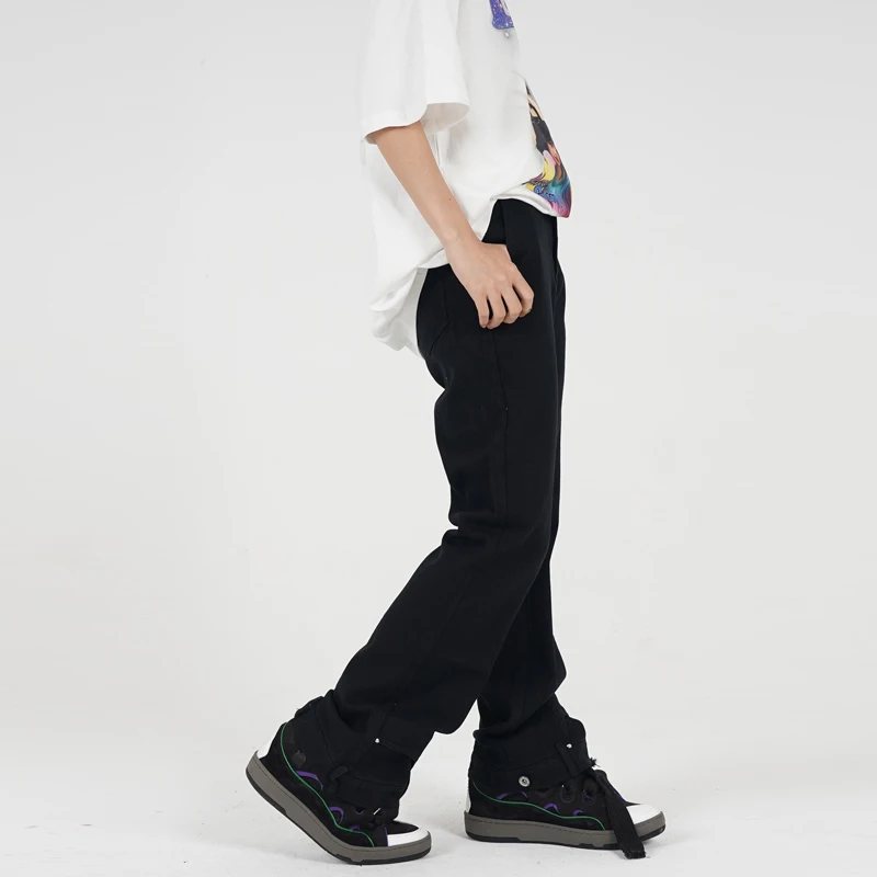 Pantaloni a zampa d'elefante verdi da uomo Street Fashion Slim Fit